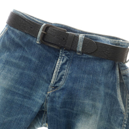 【中古】ストーンアイランド STONE ISLAND レザー ベルト ブラック【 80 】【 状態ランクB 】【 メンズ 】