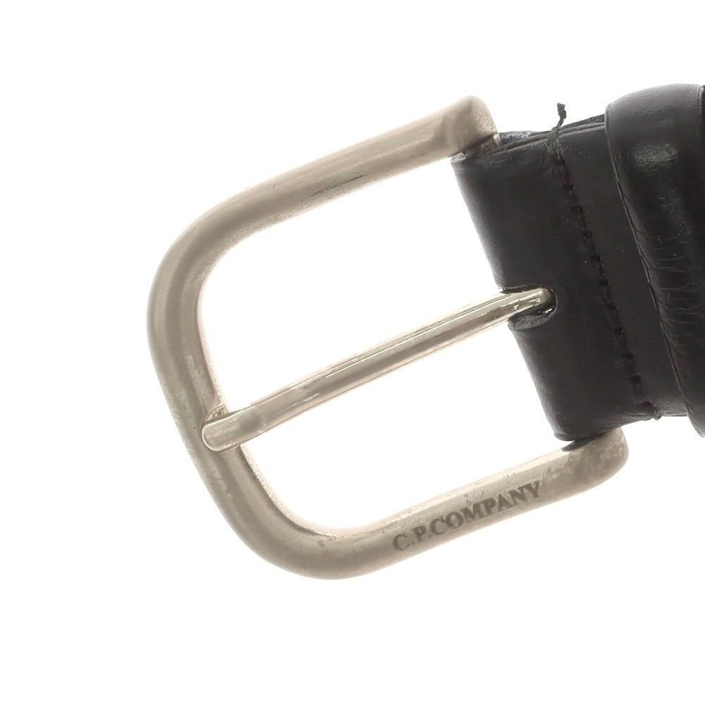 【中古】シーピーカンパニー C.P.Company レザー ベルト ブラックxシルバー【 80 】【 状態ランクC 】【 メンズ 】