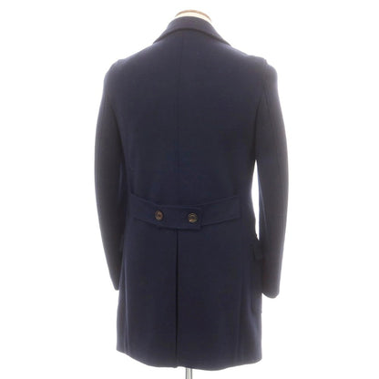 【中古】イレブンティ eleventy ウールナイロン ジャージーポロコート ライトネイビー【 46 】【 状態ランクB 】【 メンズ 】