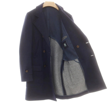 【中古】イレブンティ eleventy ウールナイロン ジャージーポロコート ライトネイビー【 46 】【 状態ランクB 】【 メンズ 】