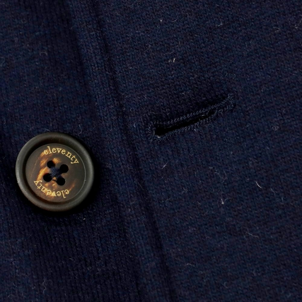 【中古】イレブンティ eleventy ウールナイロン ジャージーポロコート ライトネイビー【 46 】【 状態ランクB 】【 メンズ 】