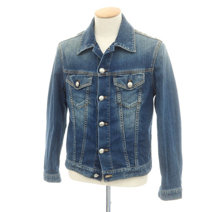 【中古】ヤコブコーエン JACOB COHEN J804 ストレッチコットン デニムジャケット ネイビー【 S 】【 状態ランクC 】【 メンズ 】
