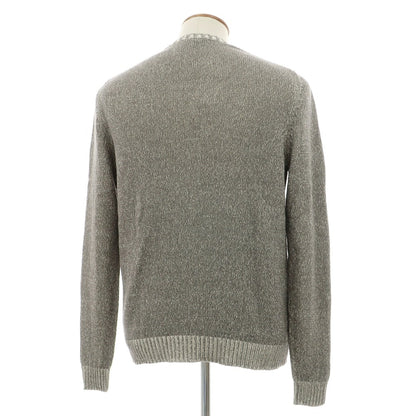 【中古】スカリオーネ SCAGLIONE air Jumper シルクコットン クルーネック プルオーバーニット グレー【サイズM】【 状態ランクB 】【 メンズ 】