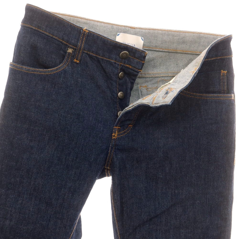 【中古】シビリア SIVIGLIA ストレッチコットン デニムパンツ ジーンズ ネイビー【 31 】【 状態ランクB 】【 メンズ 】