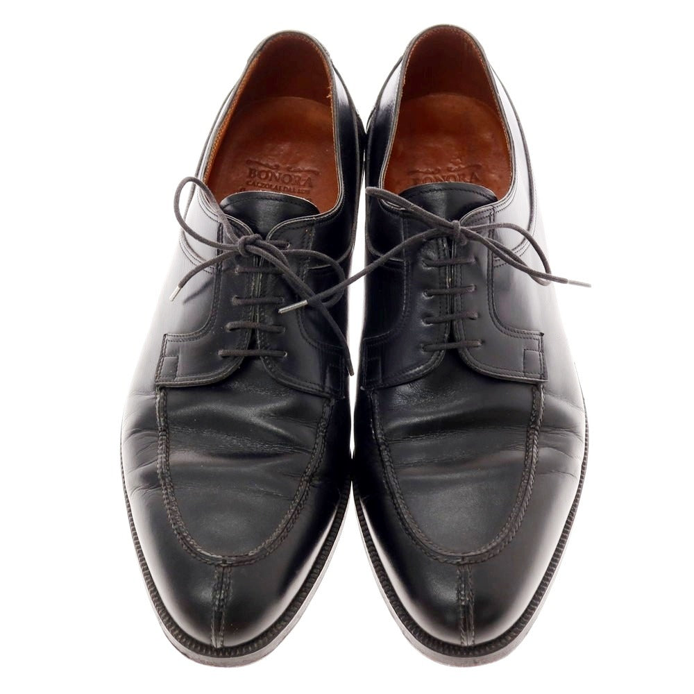 【中古】ボノーラ BONORA スプリットトゥ ドレスシューズ ブラック【 41 1/2 】【 状態ランクB 】【 メンズ 】