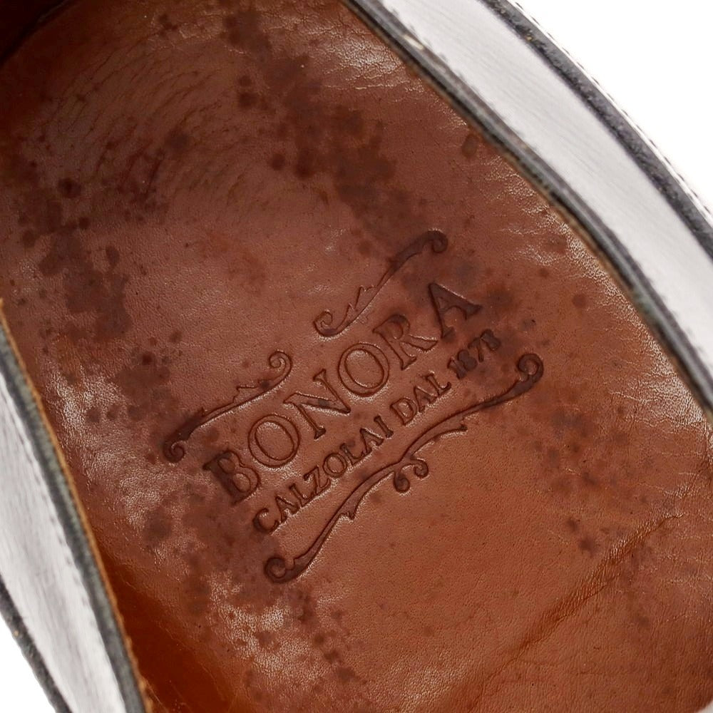 【中古】ボノーラ BONORA スプリットトゥ ドレスシューズ ブラック【 41 1/2 】【 状態ランクB 】【 メンズ 】