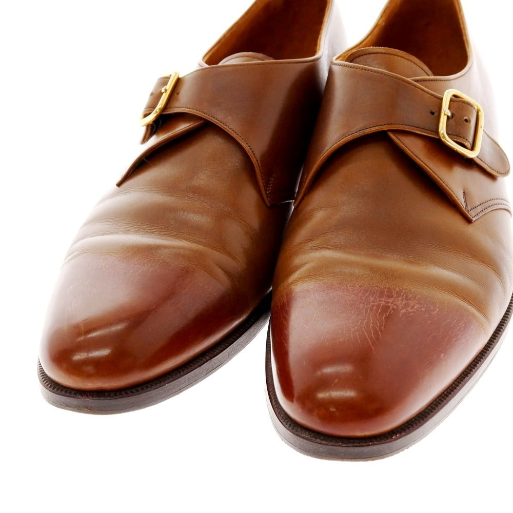 【中古】ギンザヨシノヤ 銀座ヨシノヤ シングルモンク ドレスシューズ ブラウン【 26 】【 状態ランクC 】【 メンズ 】
