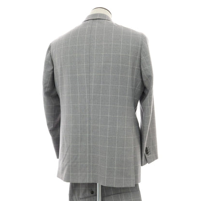 【中古】サルトリアイプシロン SartoriaYpsilon ウール ウィンドウペーンチェック 2つボタンスーツ ライトグレーxホワイト【 PM 】【 状態ランクC 】【 メンズ 】
