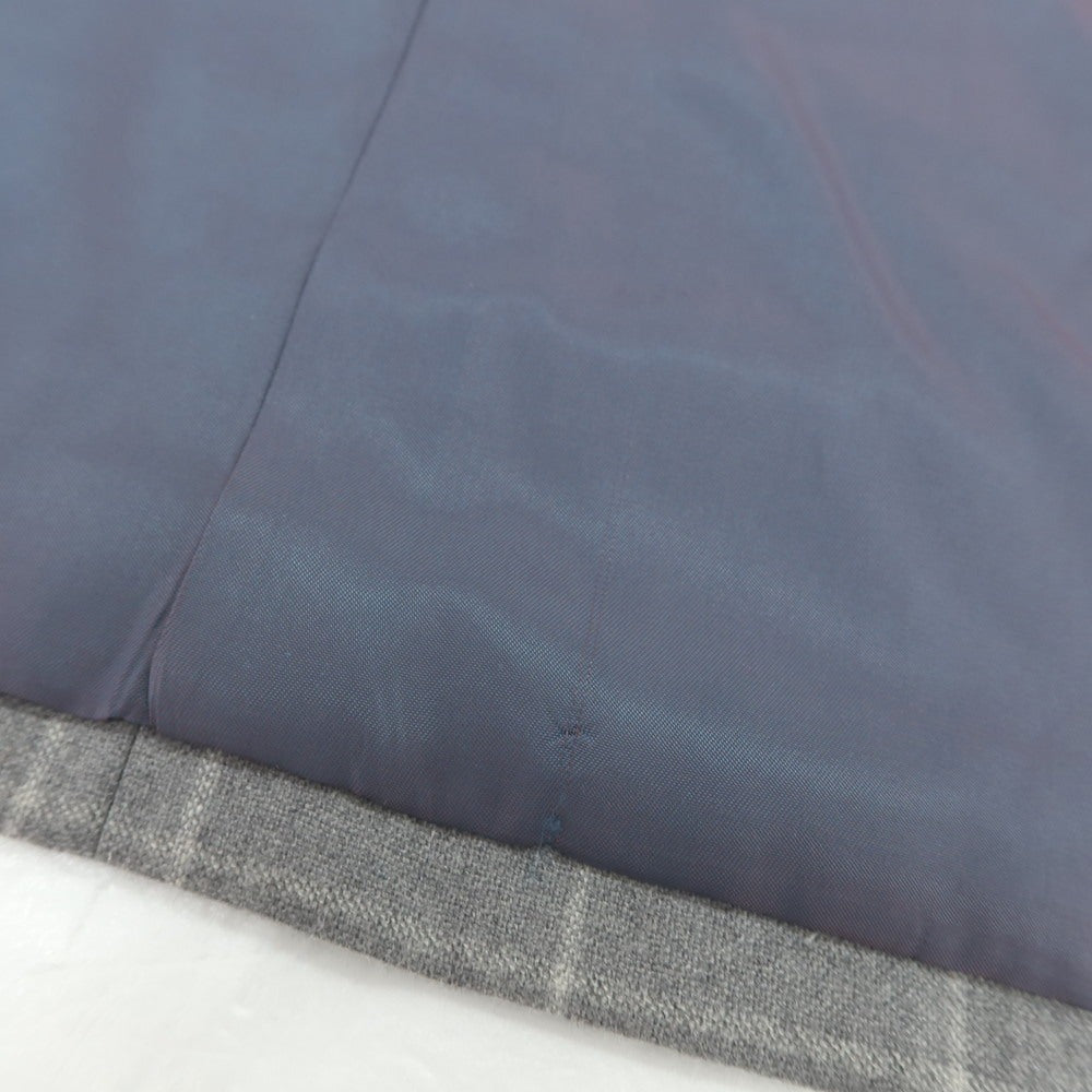 【中古】サルトリアイプシロン SartoriaYpsilon ウール ウィンドウペーンチェック 2つボタンスーツ ライトグレーxホワイト【 サイズPM 】【 状態ランクC 】【 メンズ 】 [APD]