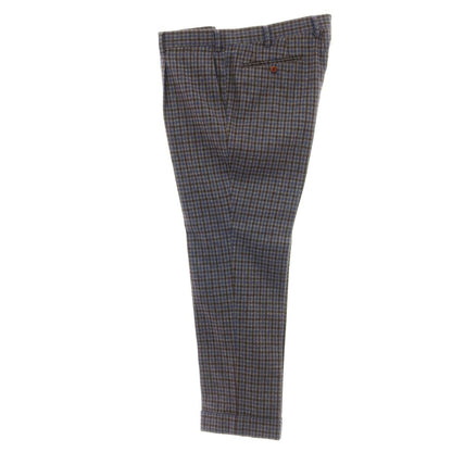 【中古】サルトリアイプシロン SartoriaYpsilon ウールナイロン チェック 2つボタンスーツ アッシュブラウンxブルー【 PM 】【 状態ランクB 】【 メンズ 】