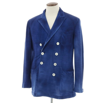 【中古】ザ ジジ THE GIGI ZIGGY T ガーメントダイ ウール ジャージー ダブル8B カジュアルジャケット ネイビーブルー【 52 】【 状態ランクB 】【 メンズ 】