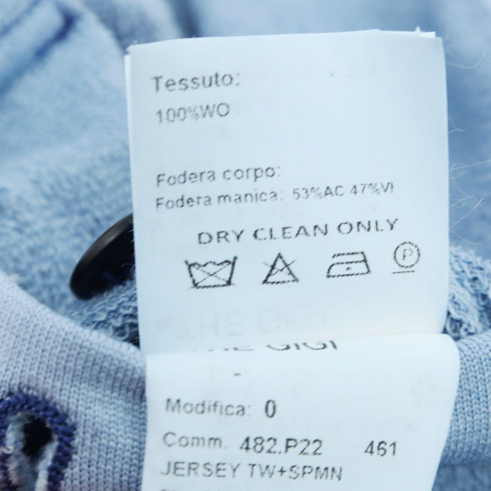 【中古】ザ ジジ THE GIGI ZIGGY T ガーメントダイ ウール ジャージー ダブル8B カジュアルジャケット ネイビーブルー【 52 】【 状態ランクB 】【 メンズ 】