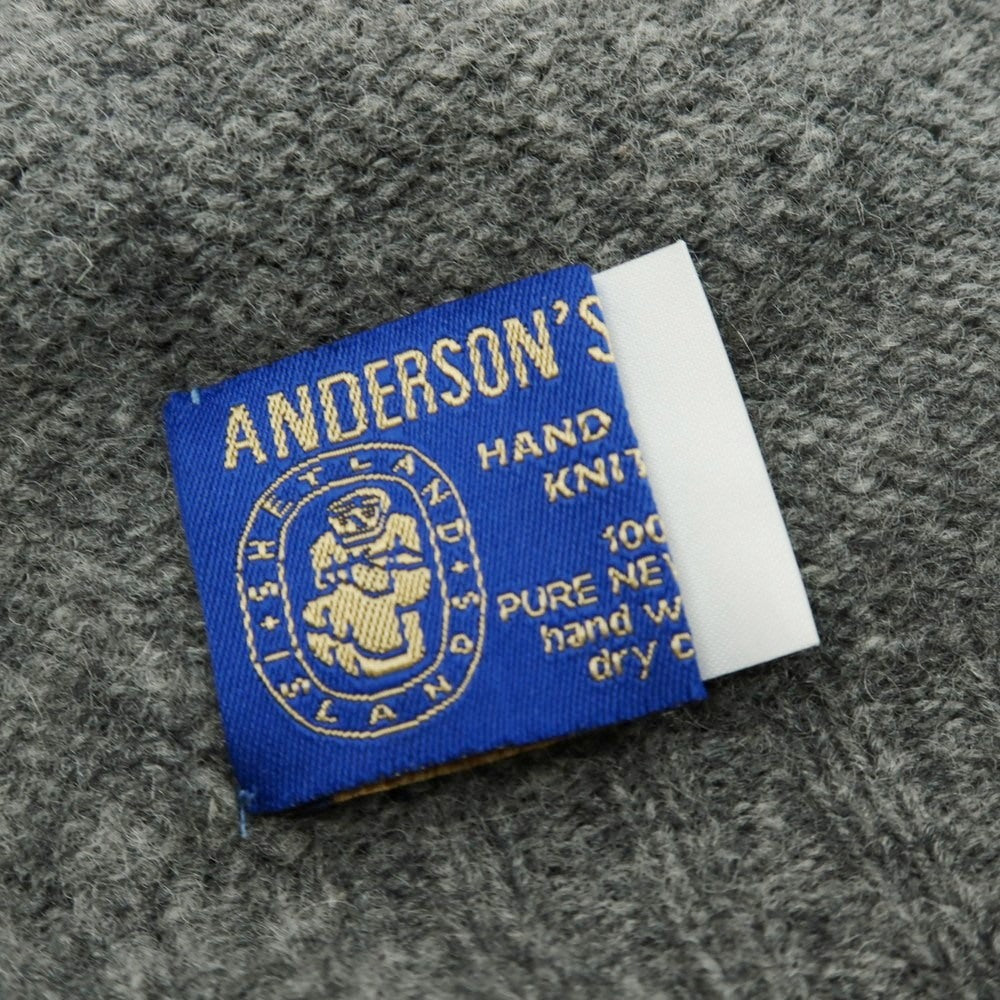 【中古】アンダーソン Anderson&amp;Co ウール プルオーバーニット グレー【 表記なし（L位） 】【 状態ランクB 】【 メンズ 】
