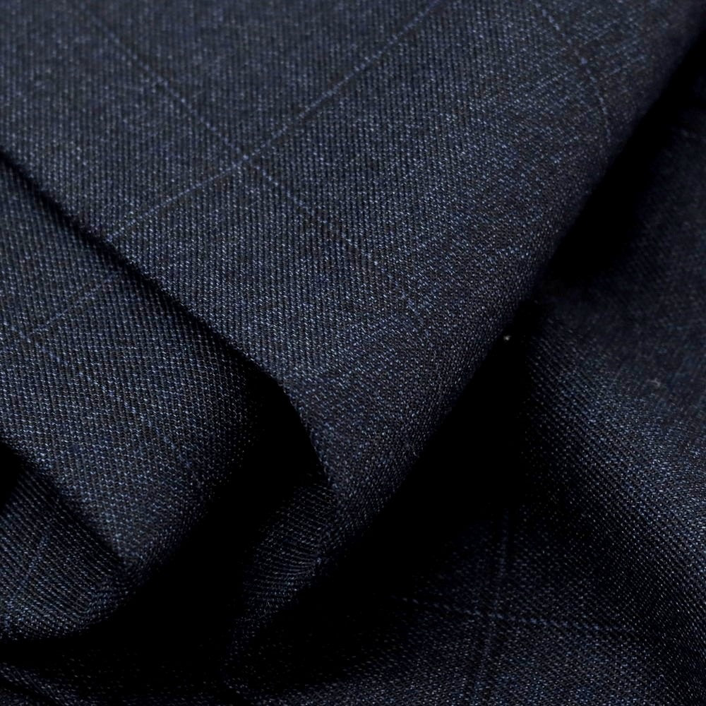 【中古】ピーティートリノ PT TORINO ストレッチ ポリエステルウール チェック ドレススラックスパンツ ダークネイビー【サイズ54】【 状態ランクB 】【 メンズ 】