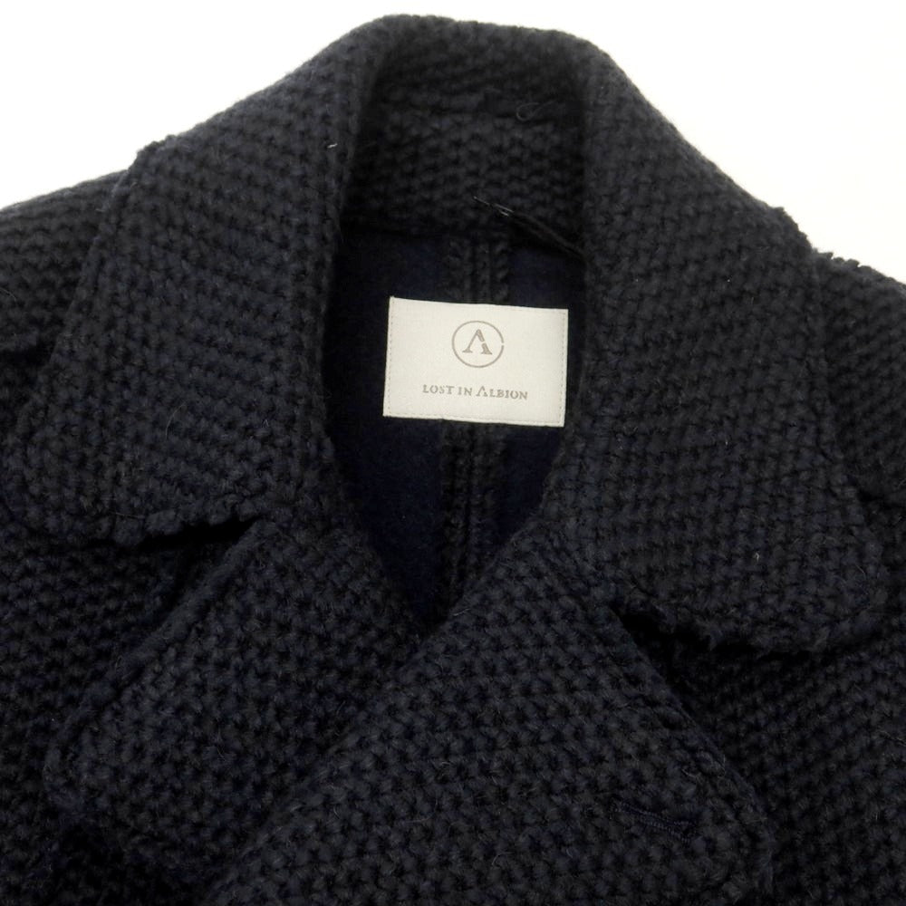 【中古】ロストインアルビオン LOST IN ALBION アクリルニット ピーコート ネイビー【 M 】【 状態ランクA 】【 メンズ 】