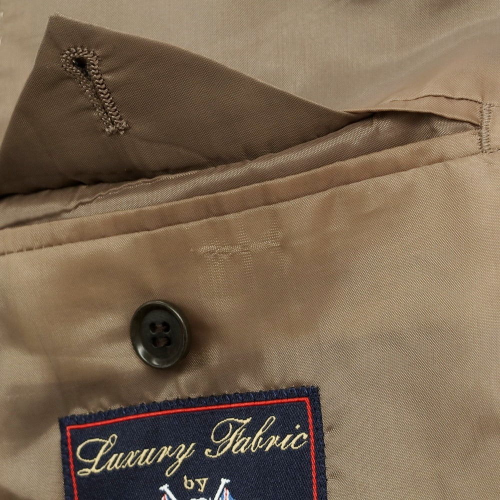 【中古】ジーステージ g-stage MOON社ウール チェック チェスターフィールドコート カーキベージュxグレー【 L 】【 状態ランクA 】【 メンズ 】