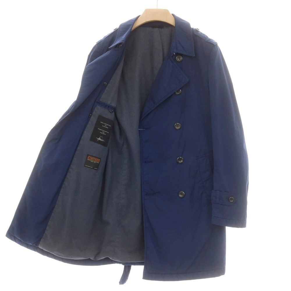【中古】イーヴォ Hevo ナイロン 中綿 トレンチコート ダークブルー【 48 】【 状態ランクB 】【 メンズ 】