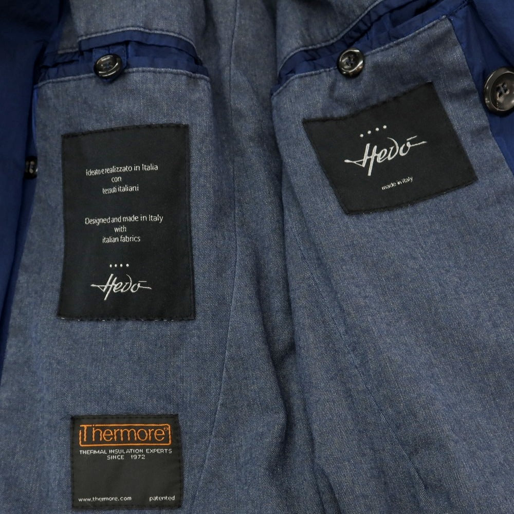 【中古】イーヴォ Hevo ナイロン 中綿 トレンチコート ダークブルー【 48 】【 状態ランクB 】【 メンズ 】