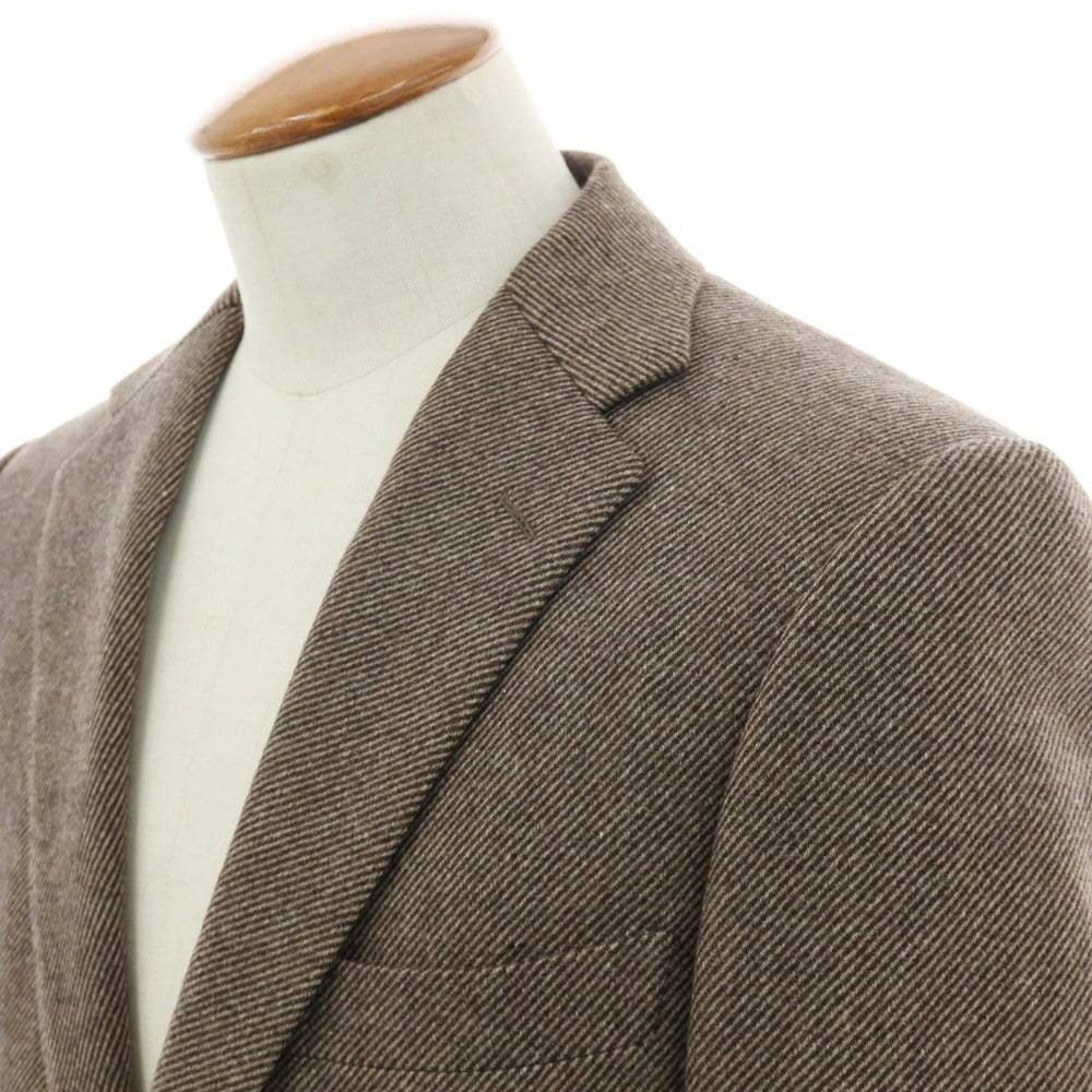 【中古】サルトリアピスケス Sartoria Pisthes ウール 2B テーラードジャケット ブラウン【 サイズ48 】【 状態ランクB 】【 メンズ 】 [APD]