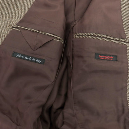 【中古】サルトリアピスケス Sartoria Pisthes ウール 2B テーラードジャケット ブラウン【 48 】【 状態ランクB 】【 メンズ 】