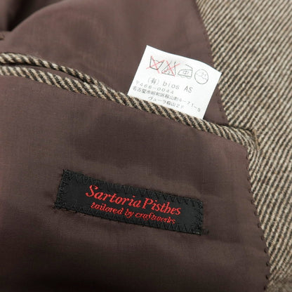【中古】サルトリアピスケス Sartoria Pisthes ウール 2B テーラードジャケット ブラウン【 48 】【 状態ランクB 】【 メンズ 】