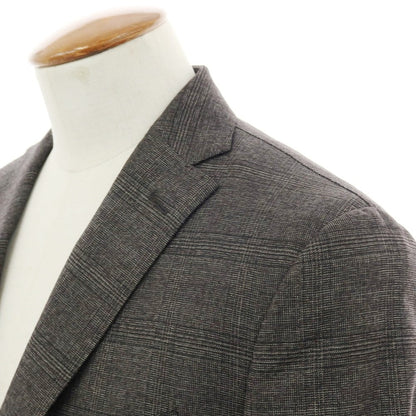 【中古】ボリオリ BOGLIOLI DOVER ウール グレンチェック 3B テーラードジャケット ダークブラウン系【 48 】【 状態ランクC 】【 メンズ 】