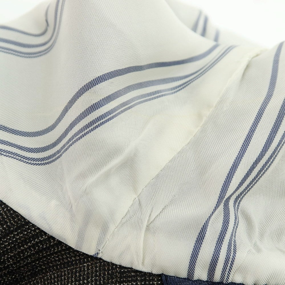 【中古】ボリオリ BOGLIOLI DOVER ウール グレンチェック 3B テーラードジャケット ダークブラウン系【 48 】【 状態ランクC 】【 メンズ 】