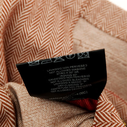 【中古】ロイヤルロウ ROYAL ROW コットン ジャージー ヘリンボーン 2B テーラードジャケット ライトブラウンxホワイト【サイズ48】【 状態ランクB 】【 メンズ 】