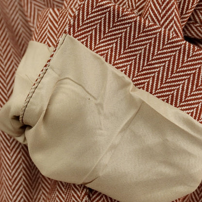 【中古】ロイヤルロウ ROYAL ROW コットン ジャージー ヘリンボーン 2B テーラードジャケット ライトブラウンxホワイト【サイズ48】【 状態ランクB 】【 メンズ 】