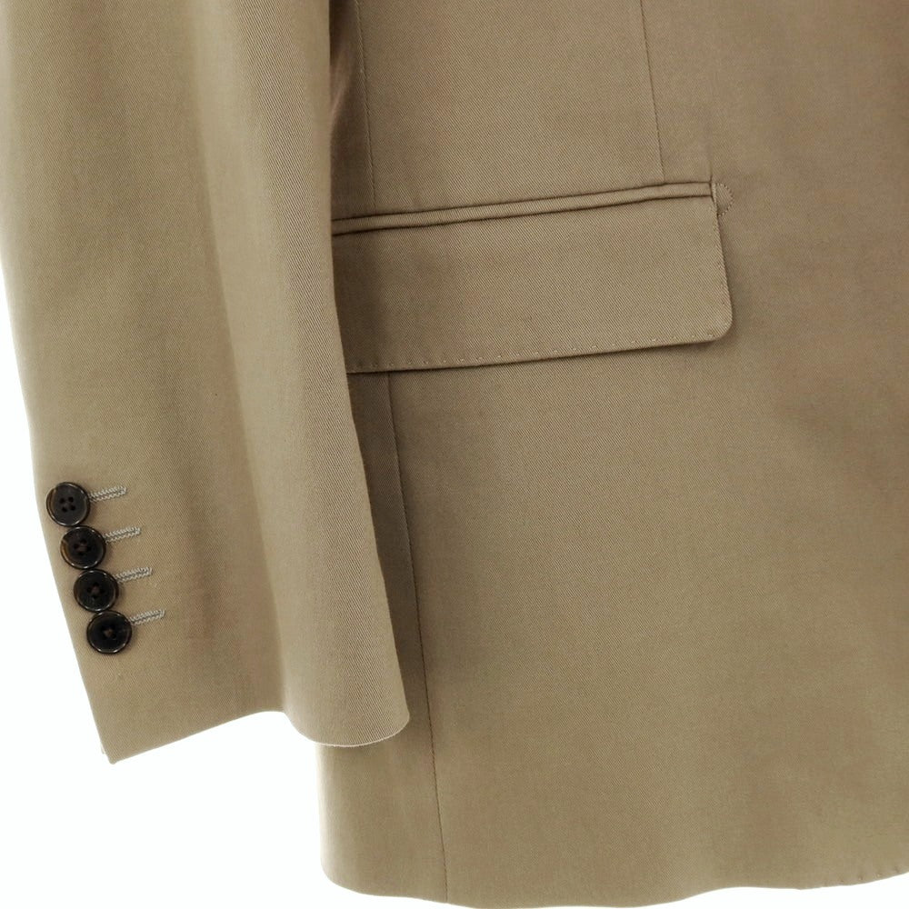 【中古】ナノユニバース nano universe コットンポリウレタン 2B テーラードジャケット オリーブベージュ【サイズ48】【 状態ランクD 】【 メンズ 】