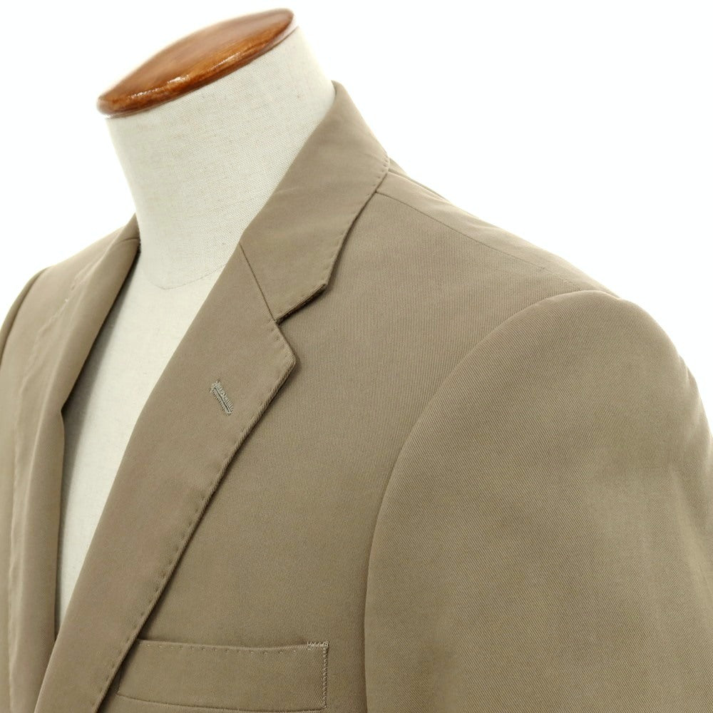 【中古】ナノユニバース nano universe コットンポリウレタン 2B テーラードジャケット オリーブベージュ【サイズ48】【 状態ランクD 】【 メンズ 】