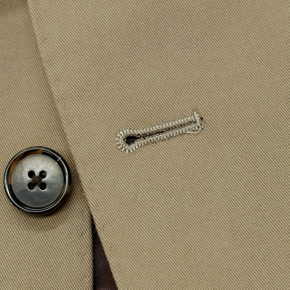 【中古】ナノユニバース nano universe コットンポリウレタン 2B テーラードジャケット オリーブベージュ【サイズ48】【 状態ランクD 】【 メンズ 】