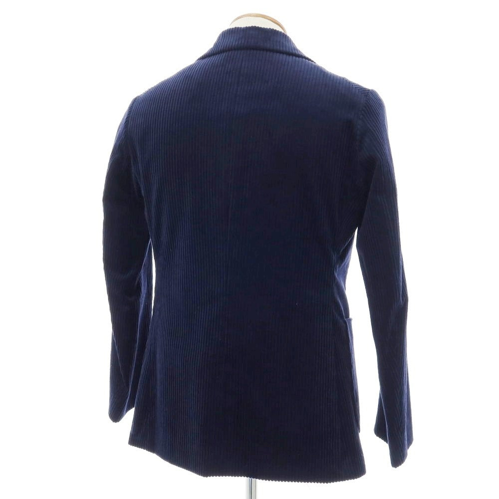 【中古】フクロウ FUKUROU コットン 太畝コーデュロイ 3B テーラードジャケット ネイビー【 48 】【 状態ランクB 】【 メンズ 】