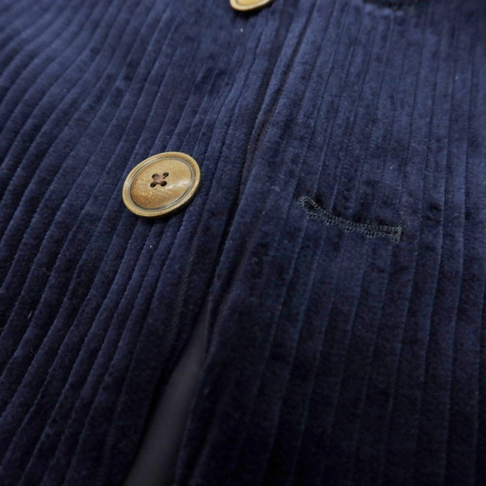 【中古】フクロウ FUKUROU コットン 太畝コーデュロイ 3B テーラードジャケット ネイビー【 48 】【 状態ランクB 】【 メンズ 】