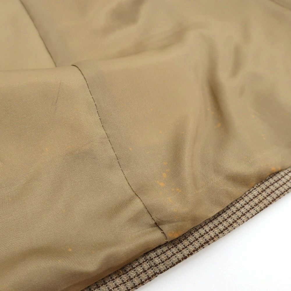 【中古】コルネリアーニ CORNELIANI SUPER100’S ウール チェック 3B テーラードジャケット ベージュxブラウン【サイズ48】【 状態ランクD 】【 メンズ 】 [APD]
