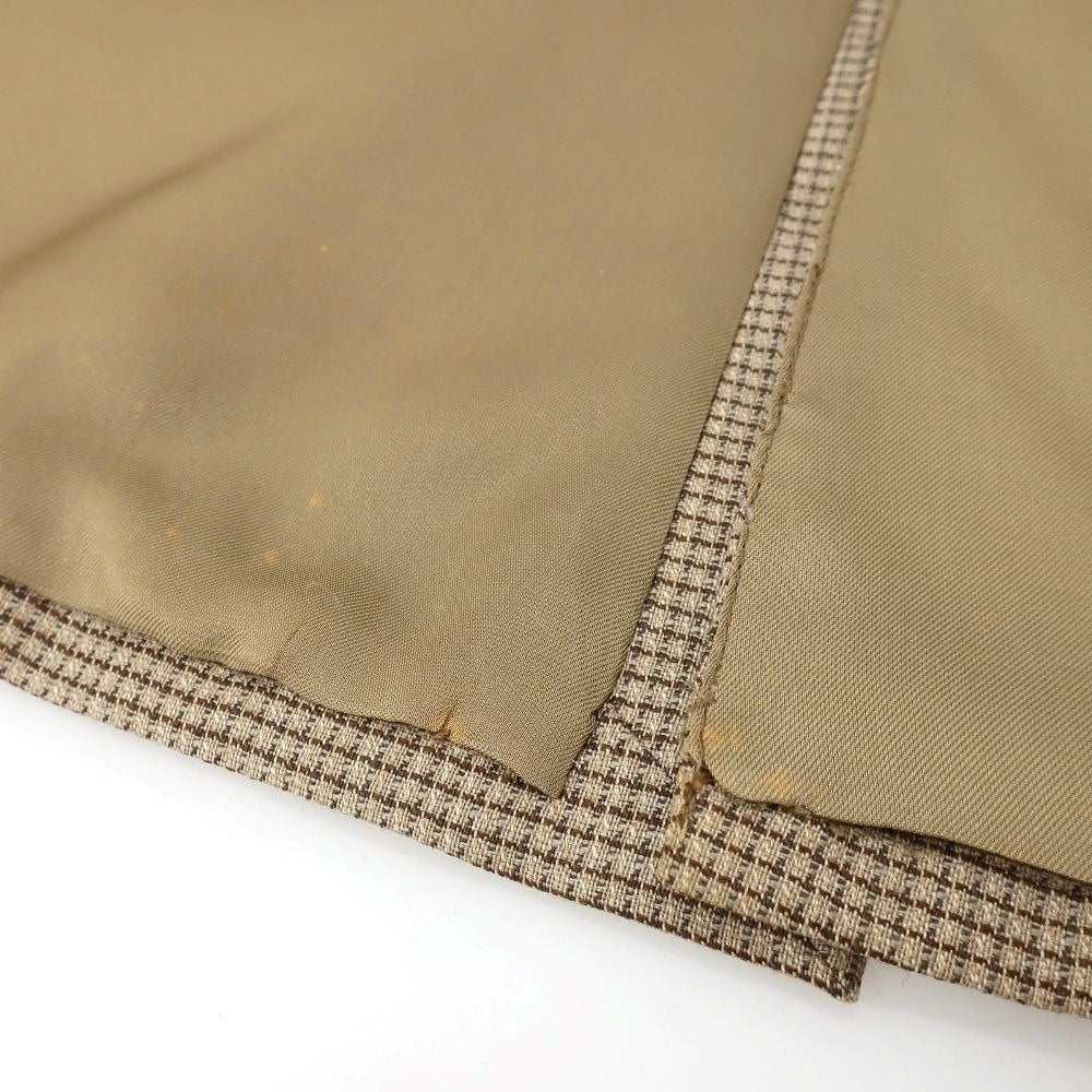 【中古】コルネリアーニ CORNELIANI SUPER100’S ウール チェック 3B テーラードジャケット ベージュxブラウン【サイズ48】【 状態ランクD 】【 メンズ 】 [APD]