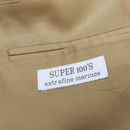 【中古】コルネリアーニ CORNELIANI SUPER100’S ウール チェック 3B テーラードジャケット ベージュxブラウン【サイズ48】【 状態ランクD 】【 メンズ 】 [APD]