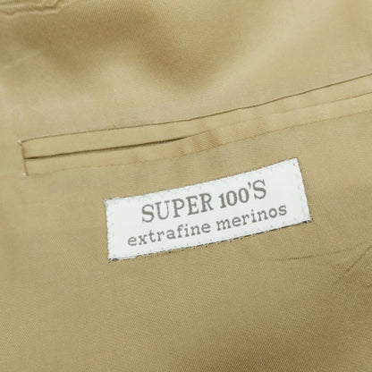 【中古】コルネリアーニ CORNELIANI SUPER100’S ウール チェック 3B テーラードジャケット ベージュxブラウン【 48 】【 状態ランクB 】【 メンズ 】