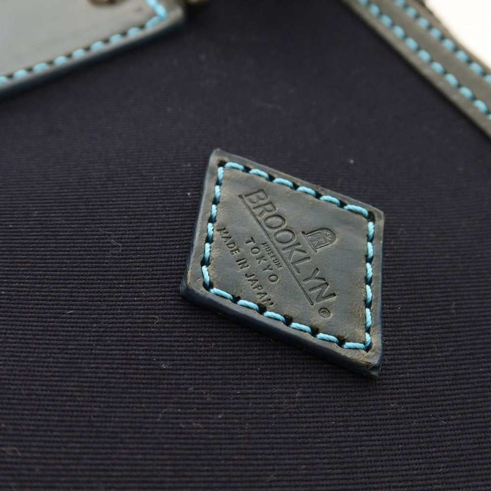 【SALE10%OFF/返品不可】【中古】ブルックリン ミュージアム BROOKLYN MUSEUM キャンバス×レザー ブリーフケース ネイビー【 状態ランクC 】【 メンズ 】