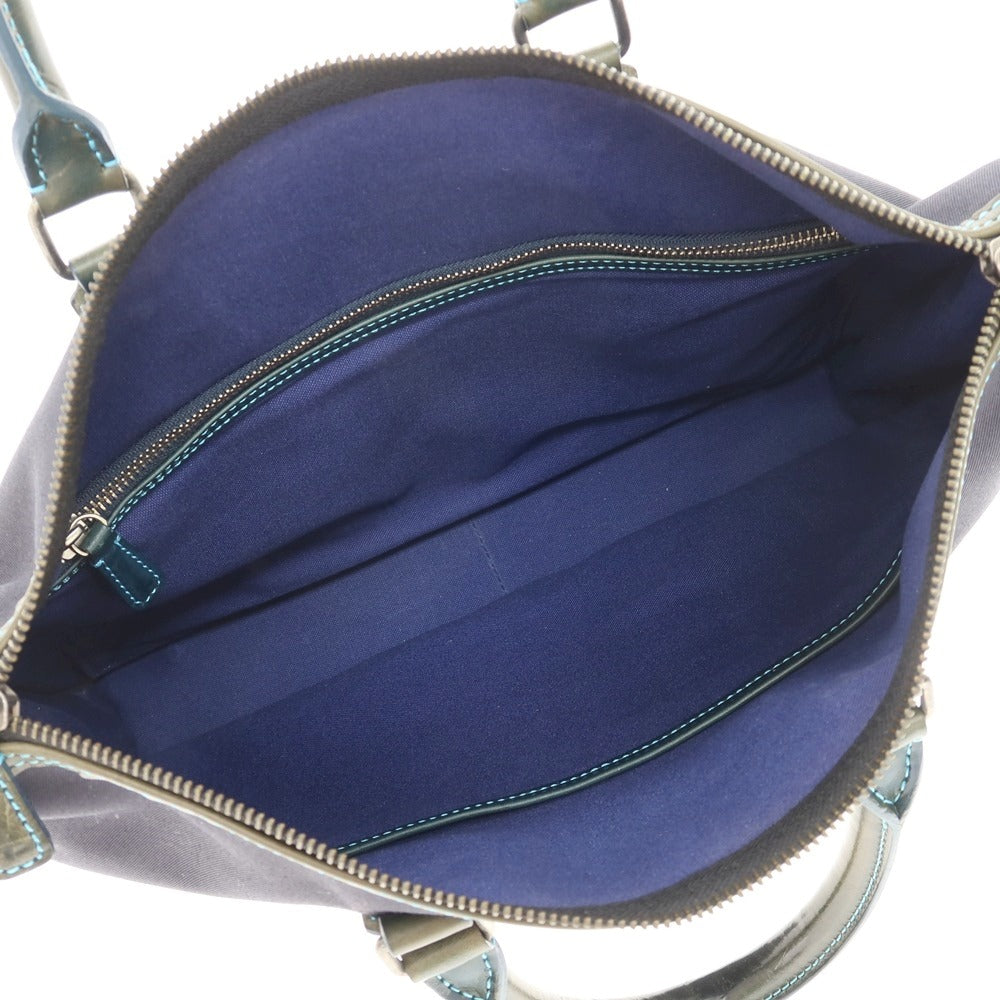 【SALE10%OFF/返品不可】【中古】ブルックリン ミュージアム BROOKLYN MUSEUM キャンバス×レザー ブリーフケース ネイビー【 状態ランクC 】【 メンズ 】