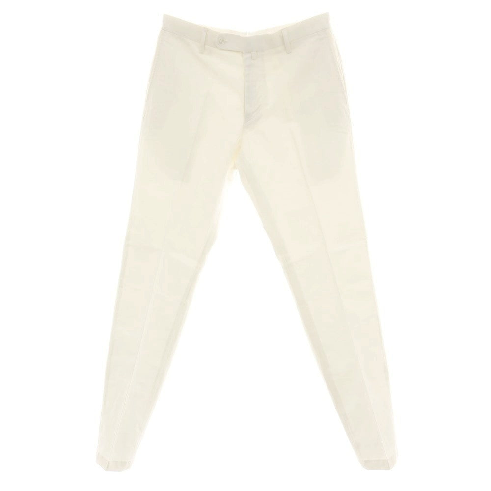 【中古】エディフィス EDIFICE ストレッチ コットンリネン カジュアルスラックスパンツ ホワイト【サイズ46】【 状態ランクB 】【 メンズ 】