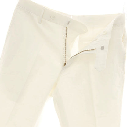 【中古】エディフィス EDIFICE ストレッチ コットンリネン カジュアルスラックスパンツ ホワイト【サイズ46】【 状態ランクB 】【 メンズ 】