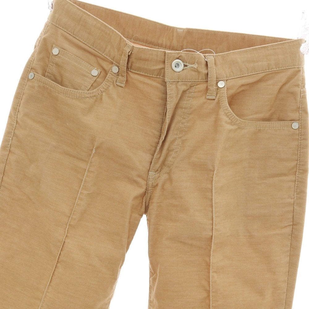 【中古】エディフィス EDIFICE ストレッチ コットンポリエステル 細畝 サマーコーデュロイパンツ ベージュ【サイズ30】【 状態ランクB 】【 メンズ 】