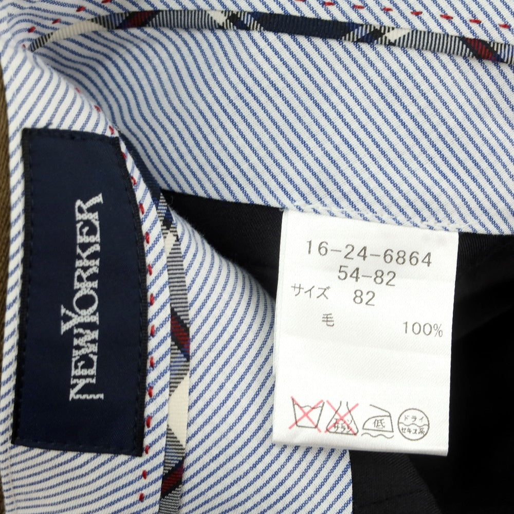 【中古】ニューヨーカー NEWYORKER ウール カーゴスラックスパンツ カーキブラウン【 82 】【 状態ランクB 】【 メンズ 】