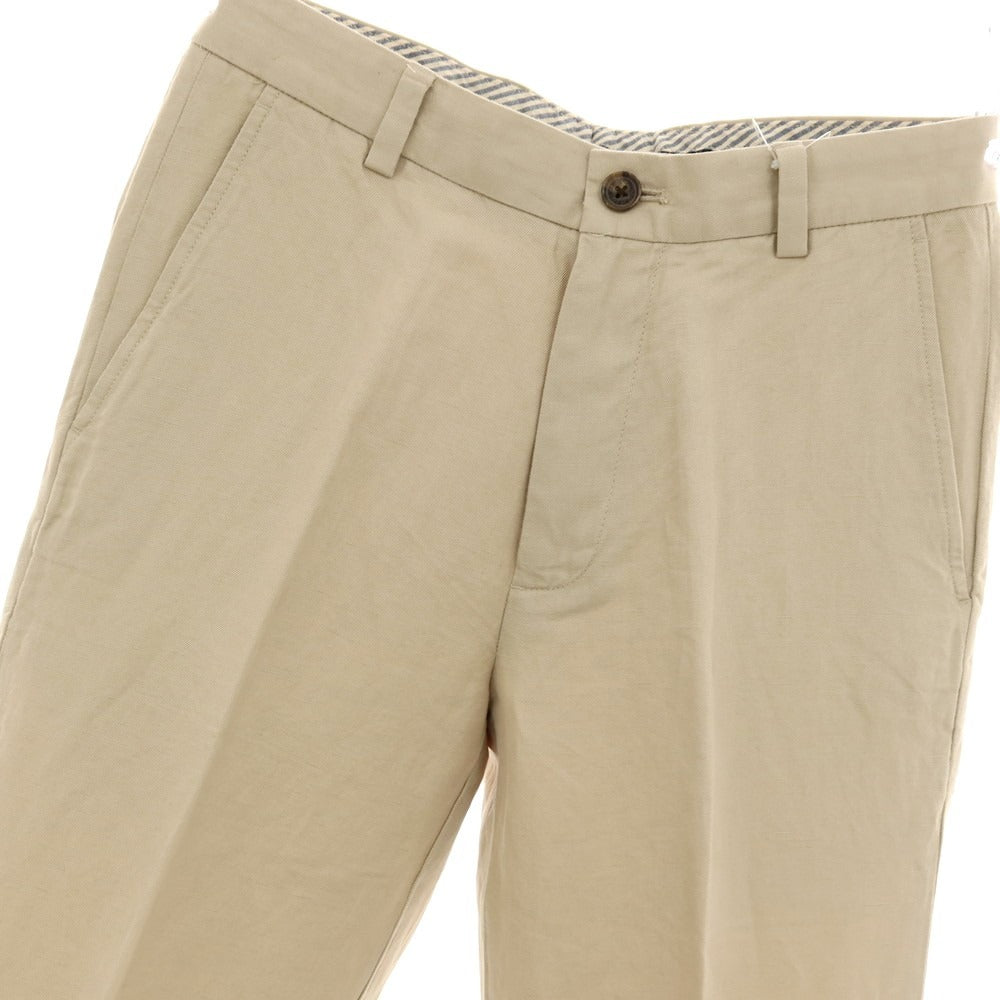 【中古】ブルックスブラザーズ Brooks Brothers リネンコットン カジュアルスラックスパンツ ベージュ【サイズ30】【 状態ランクB 】【 メンズ 】