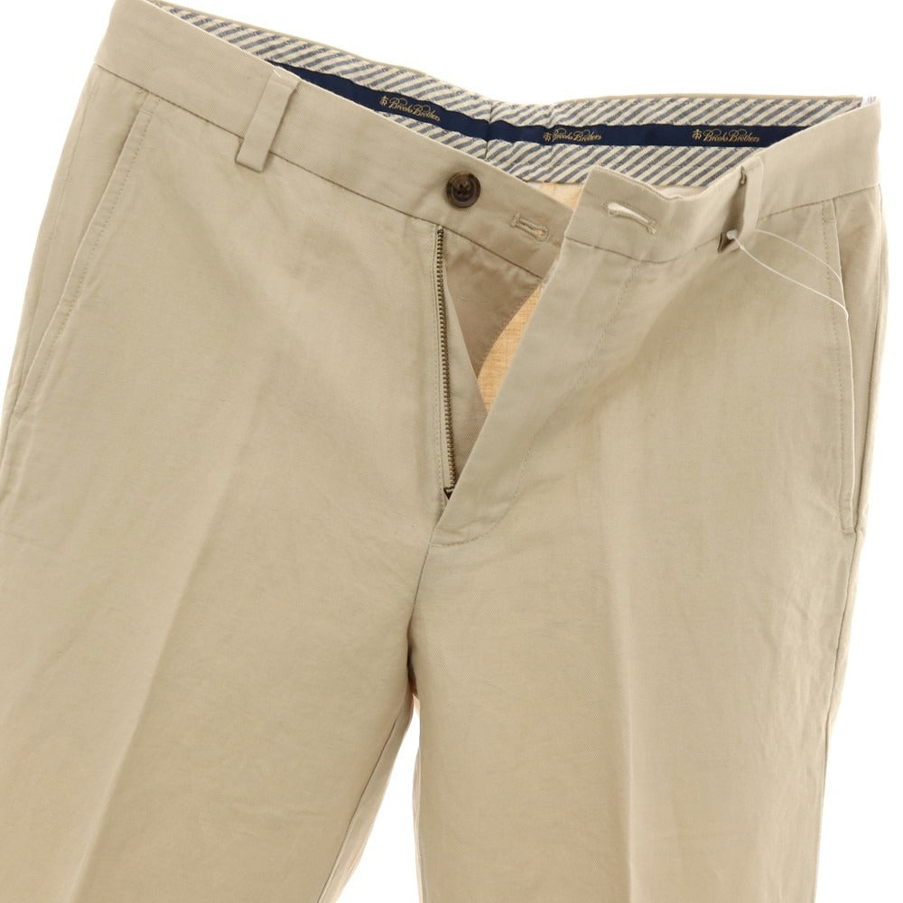 【中古】ブルックスブラザーズ Brooks Brothers リネンコットン カジュアルスラックスパンツ ベージュ【 30 】【 状態ランクB 】【 メンズ 】 []
