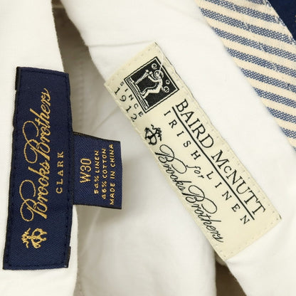 【中古】ブルックスブラザーズ Brooks Brothers リネンコットン カジュアルスラックスパンツ ベージュ【 30 】【 状態ランクB 】【 メンズ 】 []