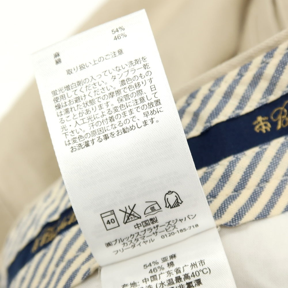 【中古】ブルックスブラザーズ Brooks Brothers リネンコットン カジュアルスラックスパンツ ベージュ【 30 】【 状態ランクB 】【 メンズ 】 []