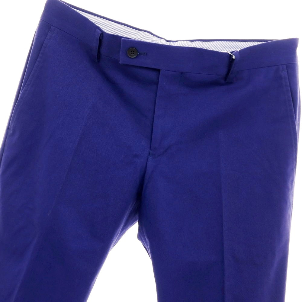 【中古】モンテーム MON THEME ストレッチ コットン カジュアルスラックスパンツ パープルブルー【サイズ46】【 状態ランクB 】【 メンズ 】