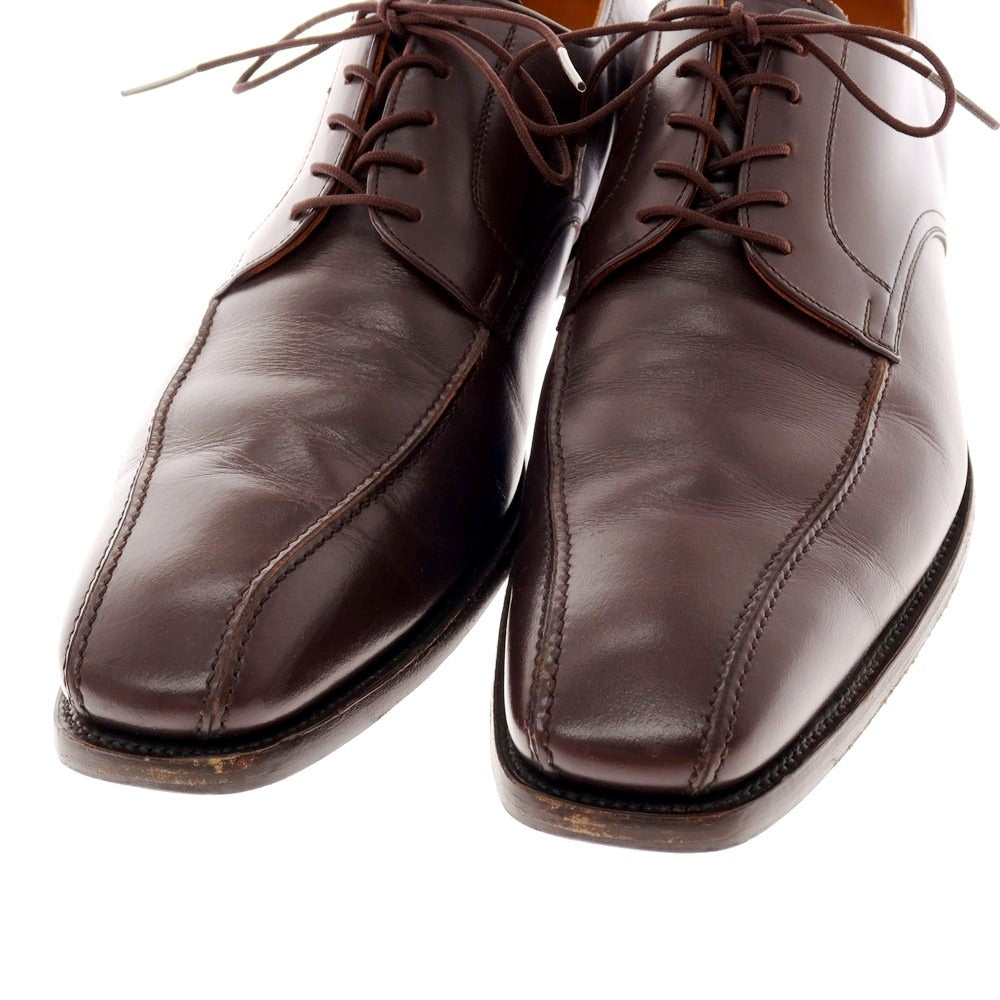 【中古】スコッチグレイン SCOTCH GRAIN スワールモカシン ドレスシューズ ダークブラウン【 25 1/2 EE 】【 状態ランクC 】【 メンズ 】